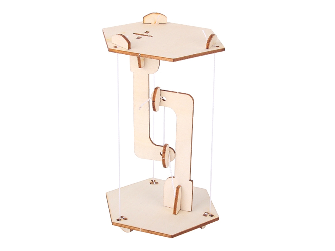 Mesa flutuante AQUAFORGE com estrutura de tensegridade, suspensa por corda