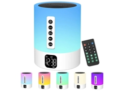 Abajur Bluetooth Máquina Ruído Yizhood Despertador Crianças Multicolorido Branca