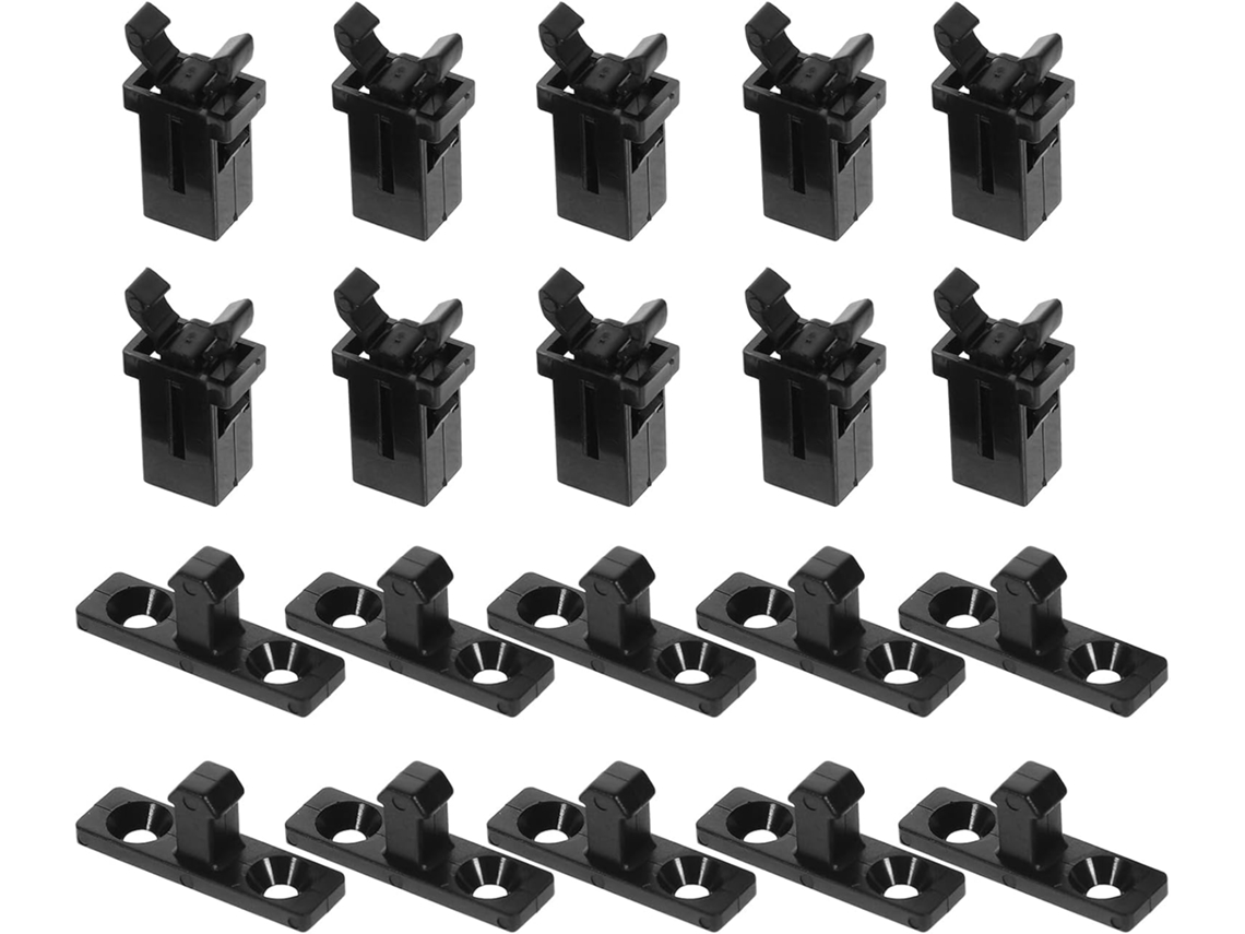Conjunto De 10 Travas Lixeira Com Uso Prático E Fixação Segura, Feitas De Plástico E Ferro, Com Design Elegante