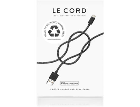 Cabo LE CORD 1331 (USB - Lightning - 2 m - Preto)