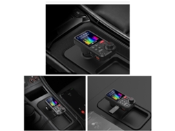 Transmissor Fm Carro Bt Mp3 Player Carregador Dual Usb Display 1.8''