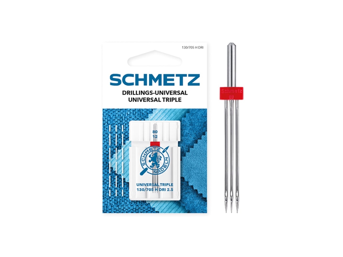 Agulha Schmetz Tripletiza Universal 130/705 H Dri 3.0/80. Pacote 1 Agulha