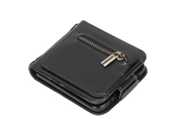 Capa de Couro Multifuncional para Samsung Z Flip 3, com Slot para Cartões e Suporte. EOOCOO