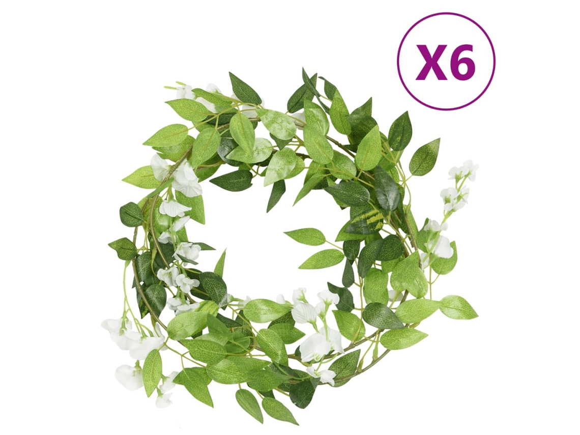 Flower Garland, Flower Garlands Vidaxl Branco Polietileno (n/a)
