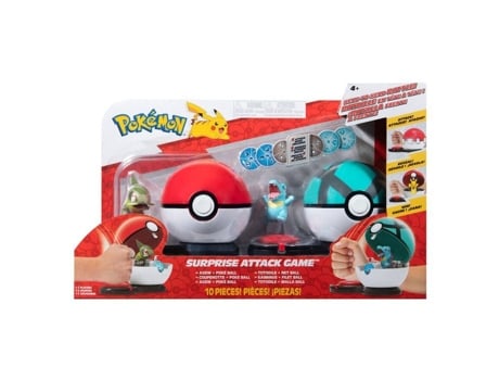 Jogo De Ação Pokémon Jogo Ataque Surpresa Axew Poke Ball Vs Totodile Net Ball Boti