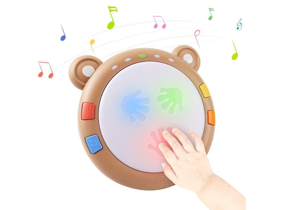 2026 brinquedos Musicais Eletrônicos para Bebês, Bateria com Luzes Educativa para Bebês Pequenos