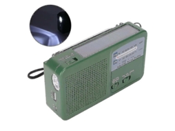 Rádio Portátil De Emergência Multifuncional Com Lanterna Solar Am/fm Olysi Shop