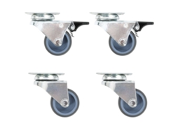 Vidaxl Rodas Giratórias Duplas 4 Pcs 50 Mm