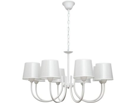 Candeeiro de Teto  Guadalajara (Branco - E14 - Máx. 40W - Metal - Tecido)