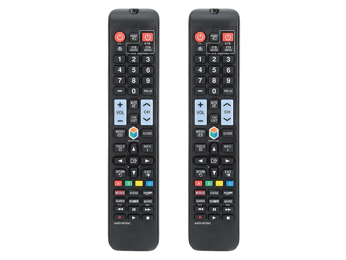 2 mandos a distância para tv com botões multifuncionais grandes para samsung A59 00784c | S/MARCA