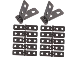 Conjunto De 12 Mini Dobradiças Ferro Preto Para Caixas Madeira E