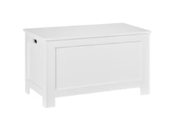 Banco de armazenamento multifuncional, MDF, 81x40x46cm, branco, ORBITRA COMMERCE