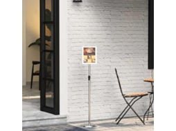 Vidaxl Displays De Feira Prateado 25 X 25 X 125 Cm Alumínio