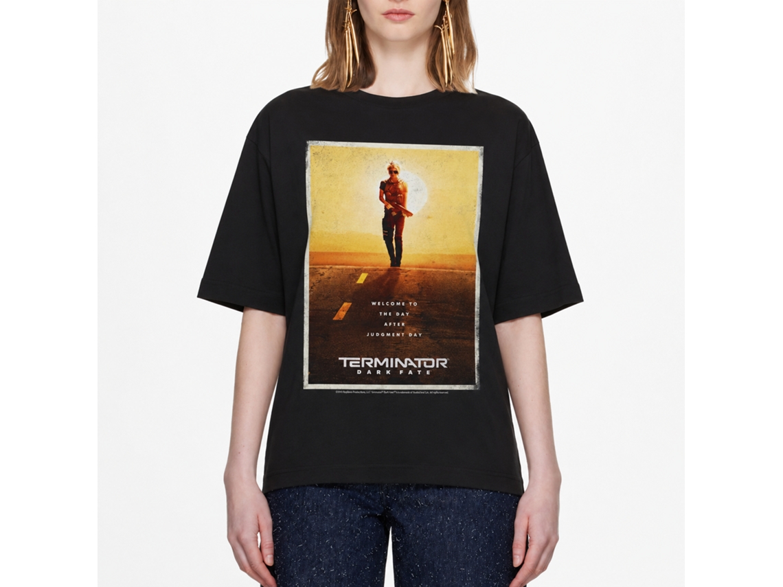 Rockinstone Terminator Dark Fate Dark Fate Poster Black Adult T-shirt Size:m
