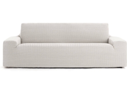 Capa de Sofá 3 Lugares EYSA Premium Jaz Tecido Multielástico (260 x 70 x 120 cm - Poliéster e Algodão - Crudo)