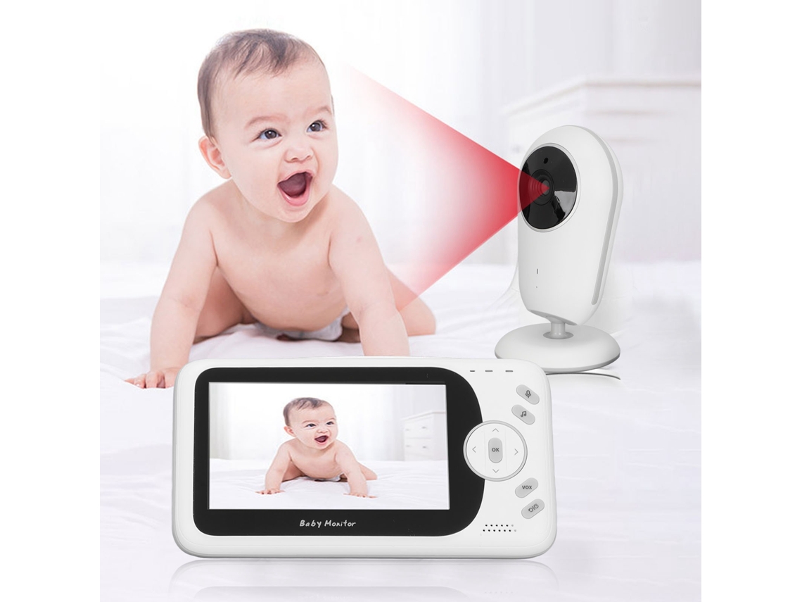 Babá Eletrônica De Vídeo 4,3 Polegadas Com Câmera, Monitoramento Temperatura, Áudio Bidirecional, Modo Vox, 8 Canções Ninar Para B Aquaforge