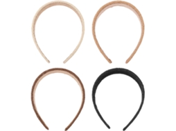 Presilhas de cabelo de plástico estilo ráfia, conjunto com 4 unidades para evitar que seu cabelo se quebre.
