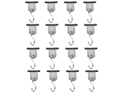 Ganchos Para Barracas De Motorhome, Pacote Com 16 Unidades Silver