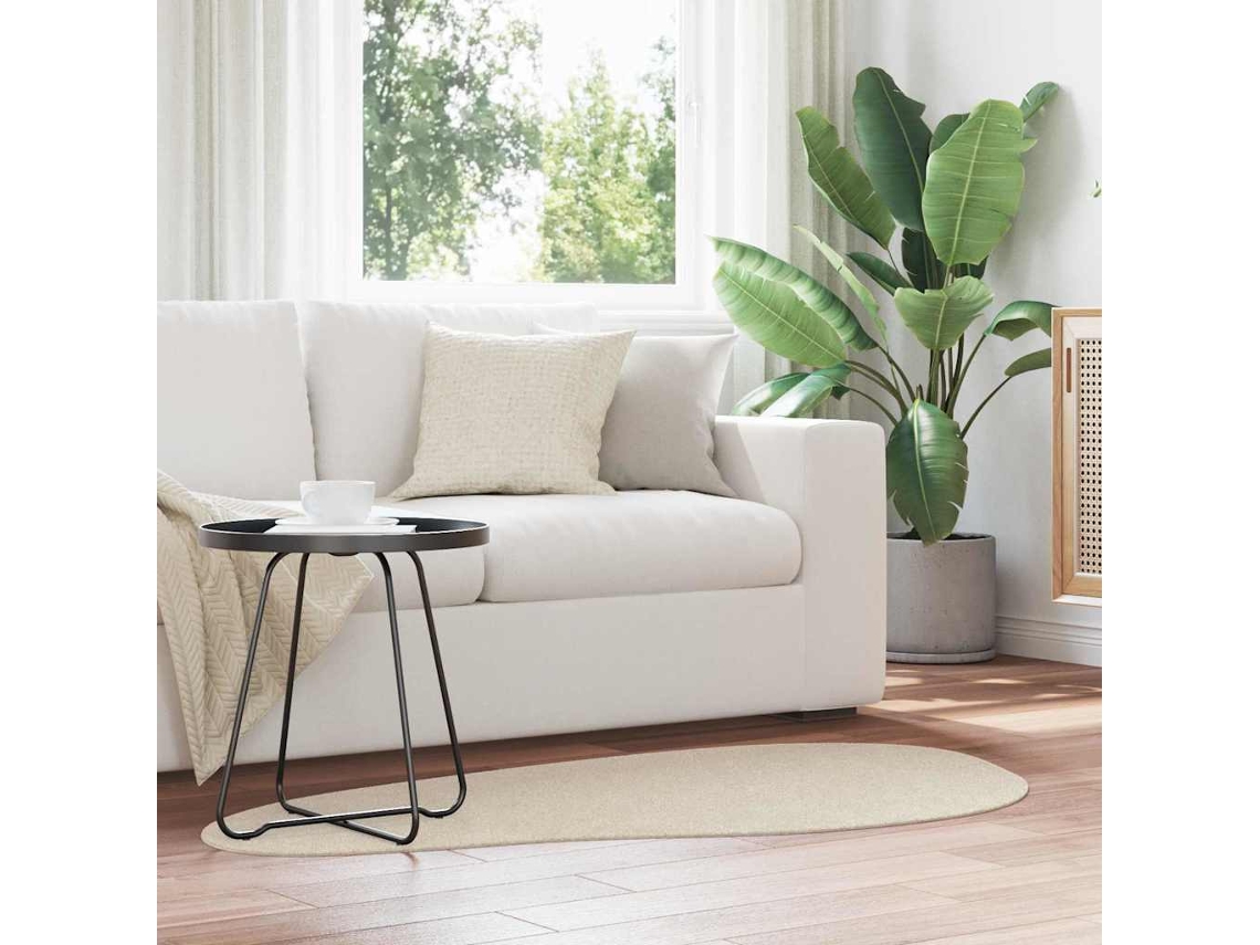 Vidaxl Tapete Huarte Bege 80 X 150 Cm Poliéster
