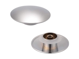 Tampón de Desagüe de Latão, 66mm, para Lavabos de Banho e Cozinha, Cromado, Anticorrosivo S/MARCA