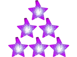 6-pulseiras Luminosas Divertidas Com Led E Estrela Para Crianças Festas