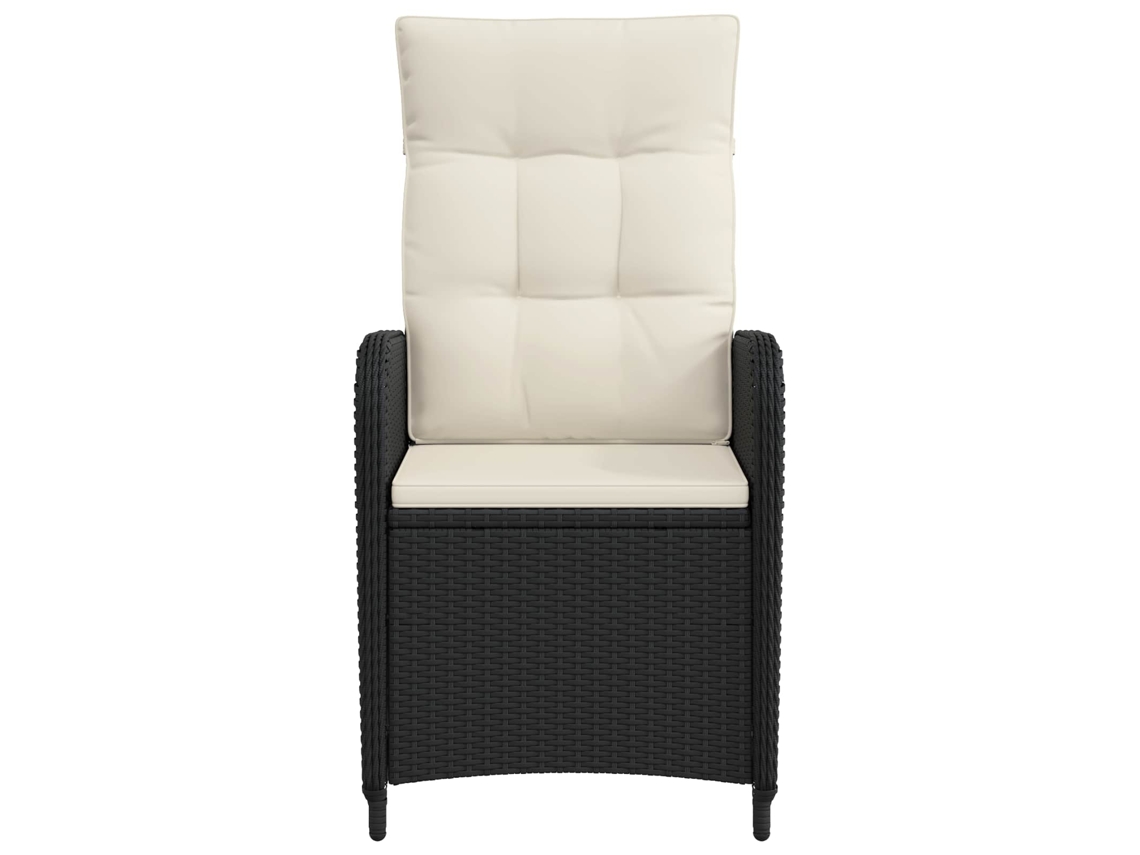 Maison Exclusive - Cadeira De Jardim Reclinável Preto E Branco Creme