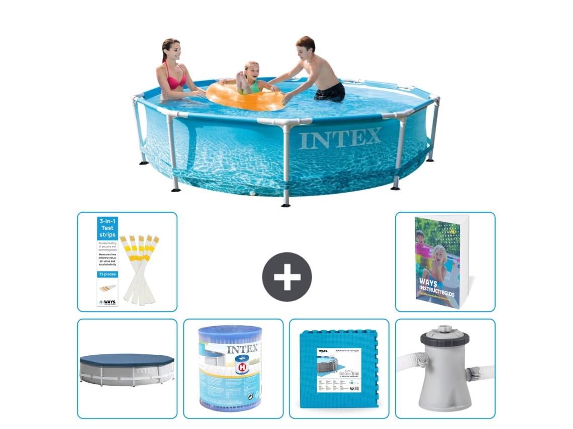 Piscina com Estrutura Redonda 305x76 Cm 5 peças S146 INTEX