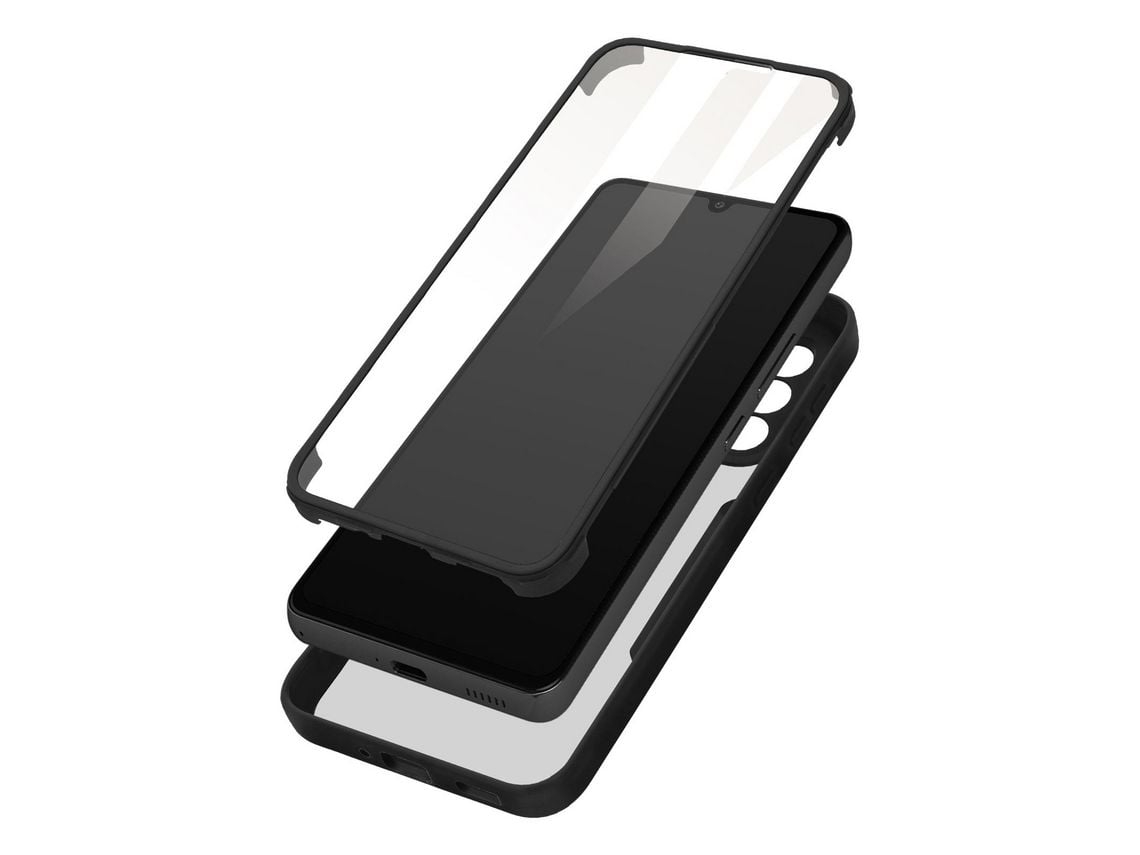 Capa Inteira Galaxy A33 5g Plexiglas Costas E Polímero Preto Contorno Frontal