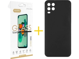 Capa e Película Xiaomi Mi 10 Lite ACCETEL Liso 1 Preto