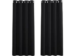 Cortina Blackout Térmica, Para Janela E Quarto, Ilhós, Privacidade, Lavável, Conjunto 2 Peças, 100 X 250 Cm