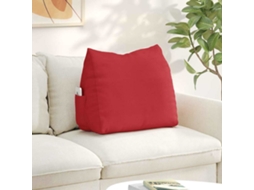 Vidaxl Travesseiro Para Costas Vermelho 60 X 20 X 50 Cm Tecido