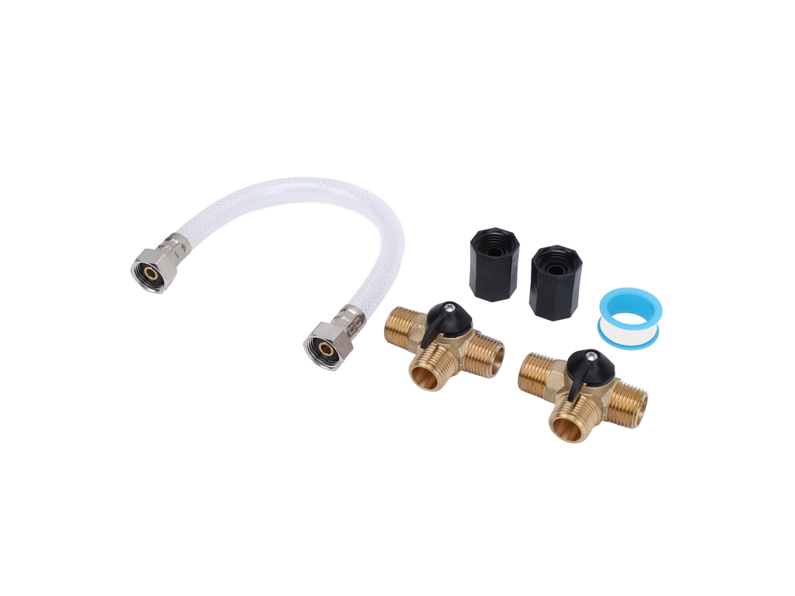 Kit De Bypass Para Aquecedor De Água Rv Com Mangueira Reforçada De 12 Polegadas E Válvula De Três Vias Em Latão Laxiscreed