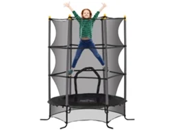 Trampolim Para Crianças Aço, Pp E Epe Cor Preto Ø163x190 Cm Homcom