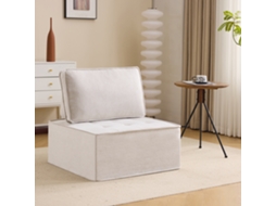 Sofá Individual Compacto Com Puff, Poltrona Moderna Para Sala, Quarto E Espaços Pequenos