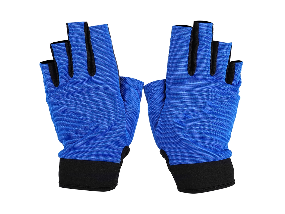Luvas de Pesca Mão Meia Boodun Azul XL