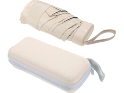 Guarda-chuva Feminino Dobrável, Leve E Compacto, Com Proteção Uv, Em Tecido Pongee, Para Viagens E Proteção Contra Sol E Chuva.
