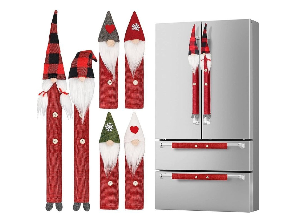 Conjunto de 8 Capas para Alças de Geladeira Natalinas Gnome Tomte Suíço S/MARCA