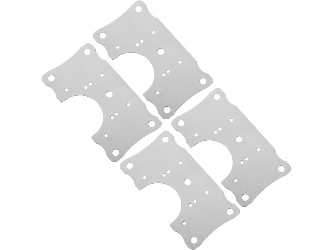 Kit De Reparo Dobradiças Porta Em Aço Inoxidável Com 4 Peças E Parafusos, Placas De Reparo Dobradiças Armário 90x50mm