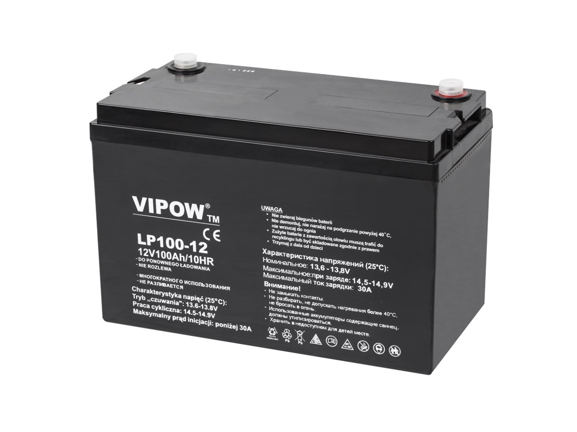 Vipow Gel Battery 12v 100ah