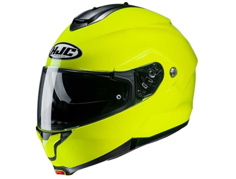 Capacete HJC C91 Cor Sólida Verde Fluor Tamanho S