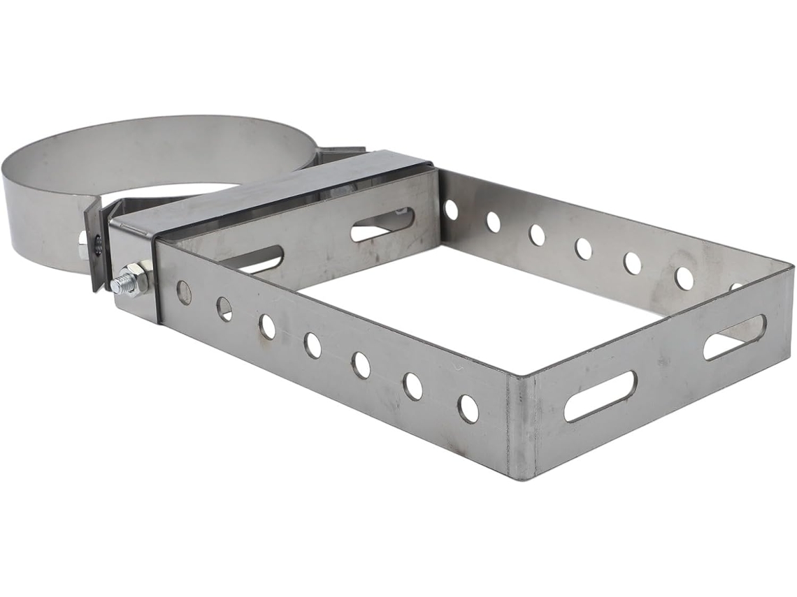 Suporte Para Tubo De Chaminé Com Altura Montagem Ajustável 15,2 Cm, Fabricado Aço Inoxidável 201