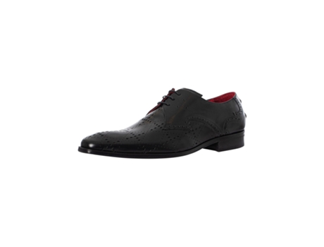 Sapatos De Homem Jeffery West Brogue Polida Pele Preto (45)