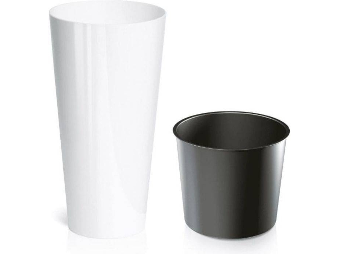 Vaso PROSPERPLAST Tubus Slim Shine (Branco - 25 x 25 x 47.6 cm)