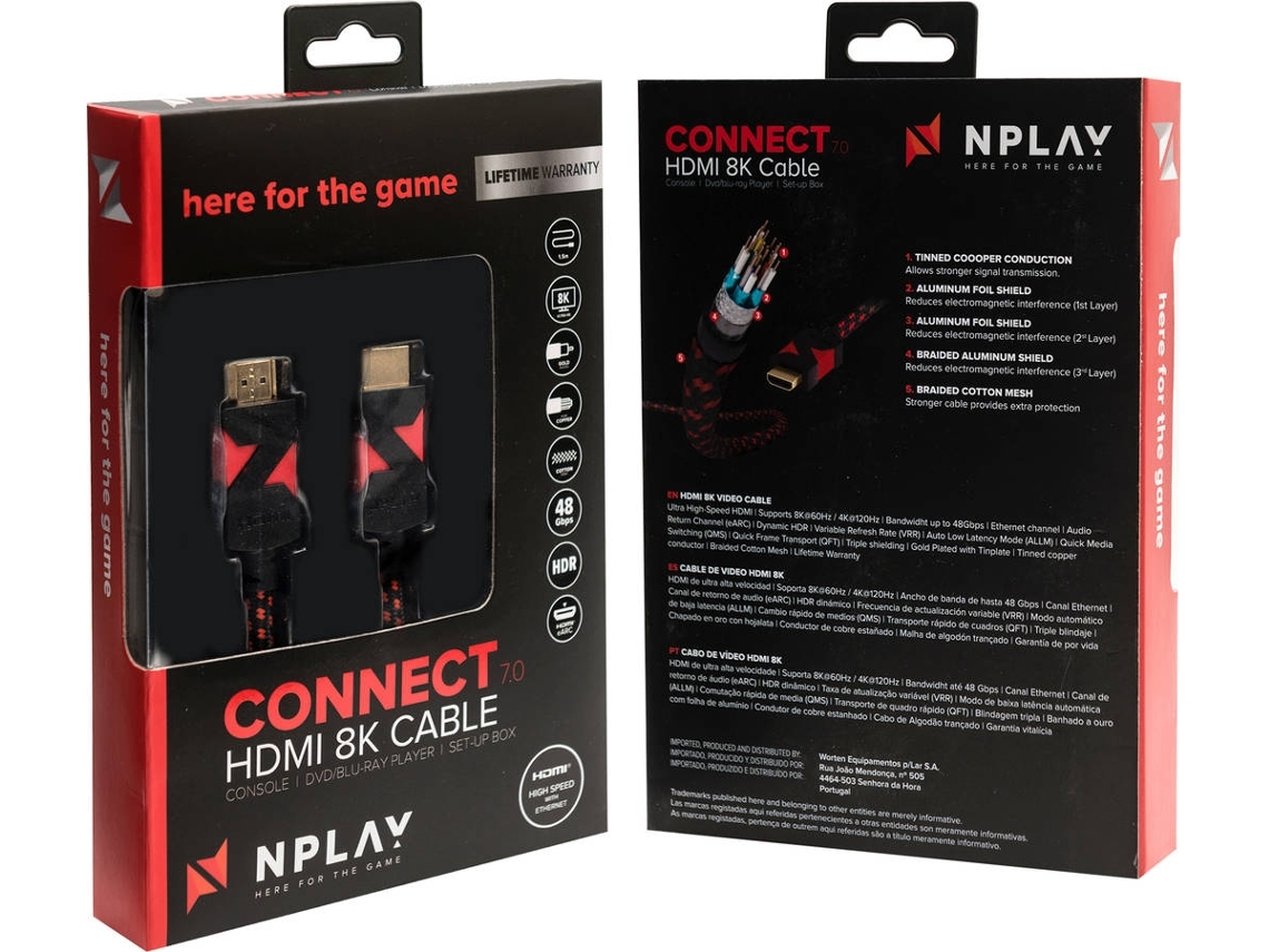 Cabo HDMI NPLAY Connect 7.0 (Outlet Caixa Aberta - Hdmi - 8K - 1,5m)