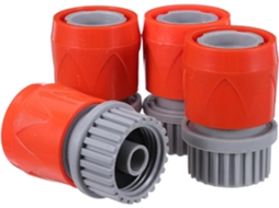 Conector De Mangueira Jardim 1/2 Polegada Em Pp Com 4 Peças, Engate
