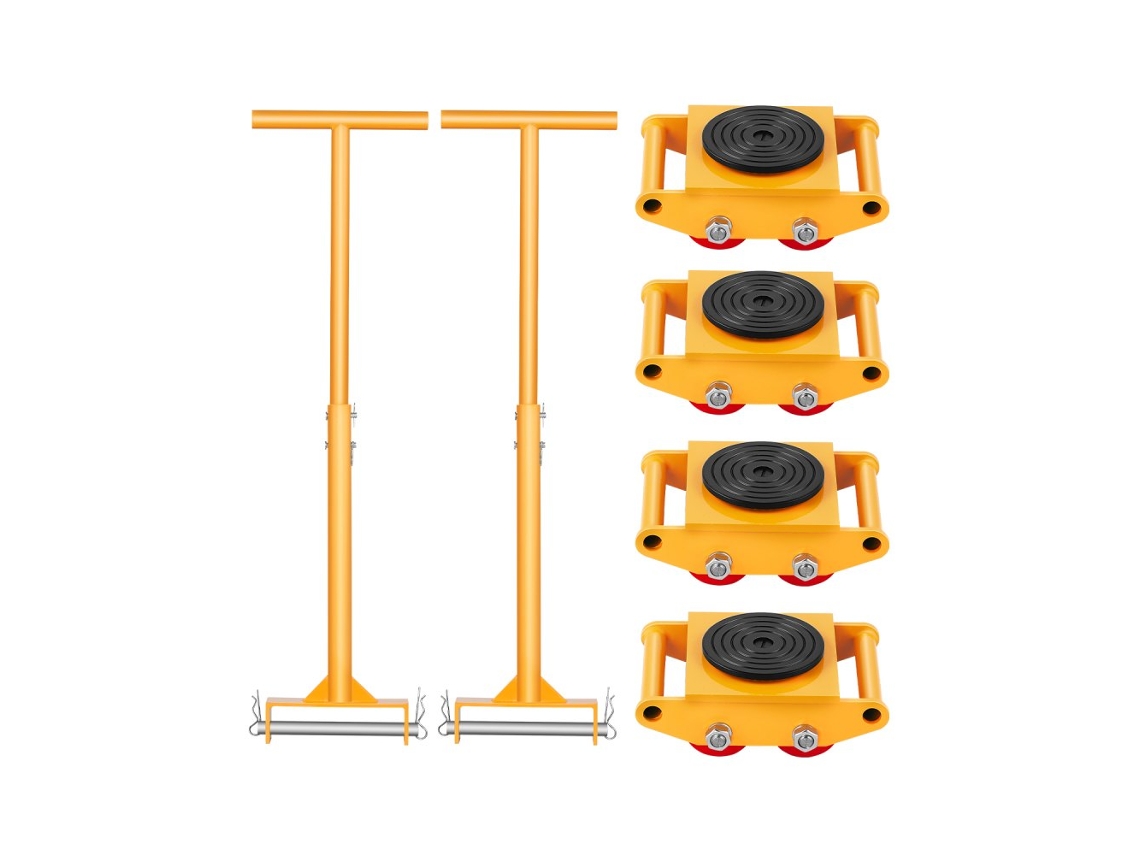 Conjunto De Carrinhos De Transporte Industrial 6t Com Rodas Pu 360° Tekmaquinas