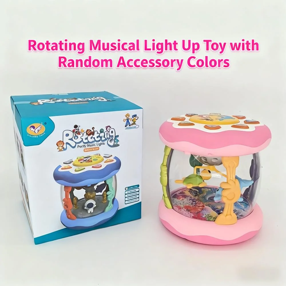 Roda de Luz Musical Interativa, com Rotação de 360° para Estimular o Desenvolvimento da Marcha do Bebê. MDUG (rosa)