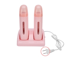 2026 calentador de Cera Depilatoria Profesional Doble Máquina Depilatoria Cera 110v Plug Us Rosa