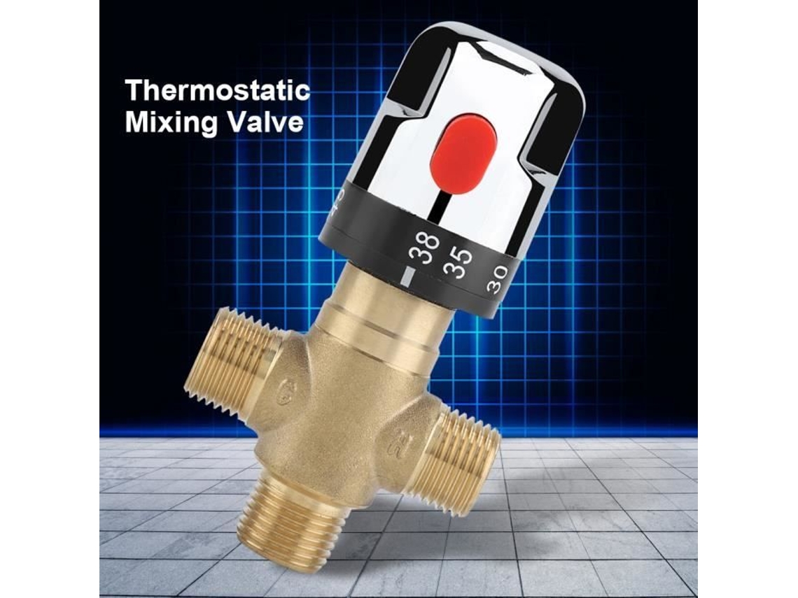 G1 - 2 3 Way Torneira Misturadora Termostática Sólida Torneira Misturadora de Água Quente Fria Temperatura Fixa Latão S/MARCA