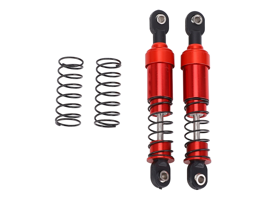 Amortecedor De Óleo Para Carro Rc Leve De Alumínio Resistente À Água 75mm Para Scx10 Carro Rc 1/10 Vermelho